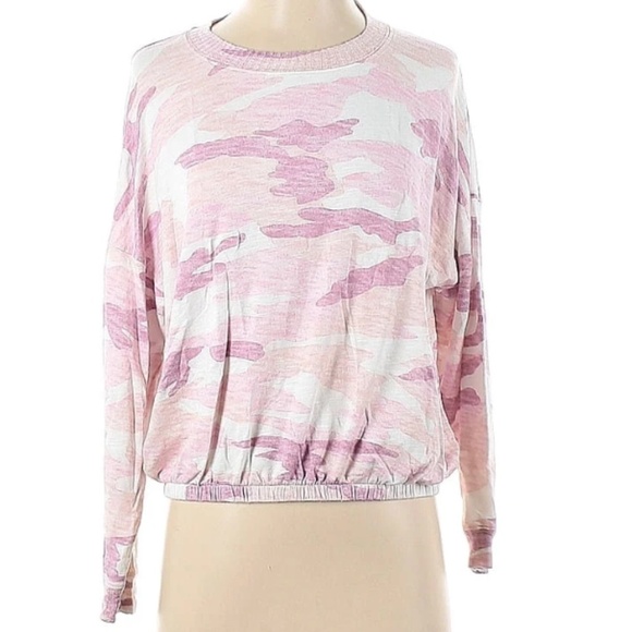 Splendid Tops - Splendid pink camo pullover sweater, top.  Small. CB2068